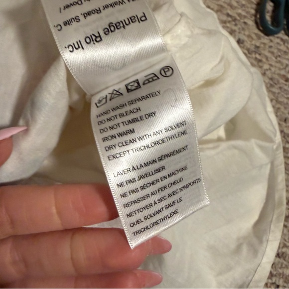 Farm Rio Macaw Cross Stitch Embroidered White Mini Dress- Size Small - Picture 13 of 16